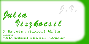 julia viszkocsil business card